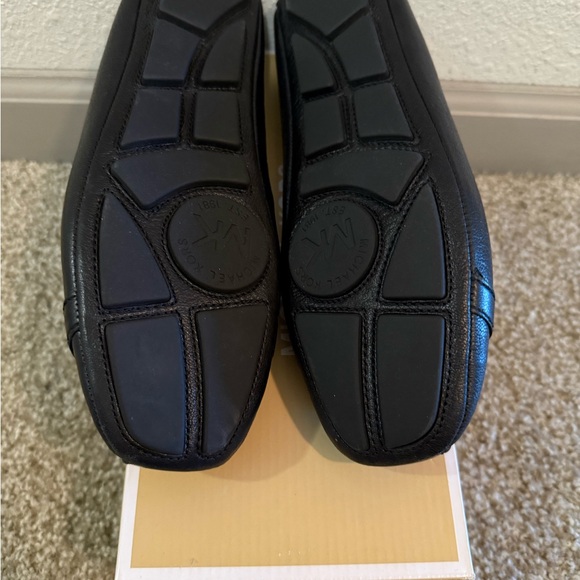 Michael Kors Black Flats with Gold Logo - Picture 2 of 3